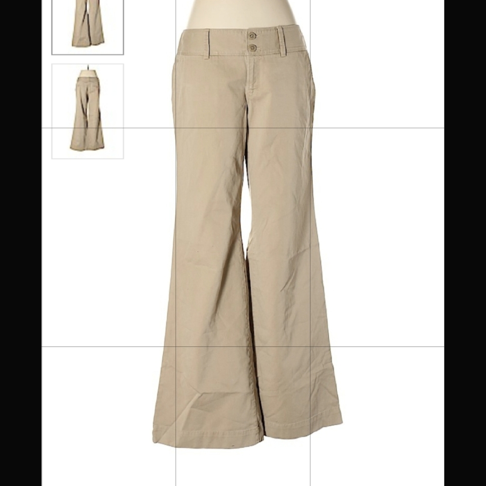 Wide leg flared London Jean Khakis size 8